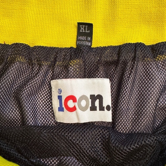 Icon. Tiger SET 2XL Colorblock 90s Style Track Jacket & Shorts Purple Yellow Red - Picture 10 of 13